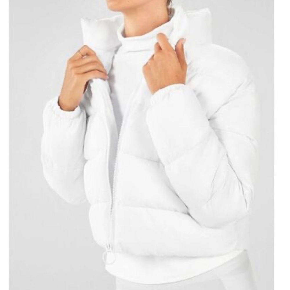 Fabletics White Wander Puffer Jacket